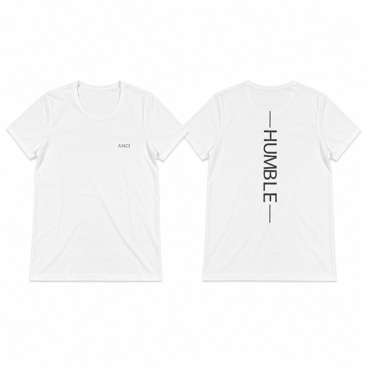 T-Shirt AMCI HMB WHITE– Coupe Premium Coton Doux Unisexe