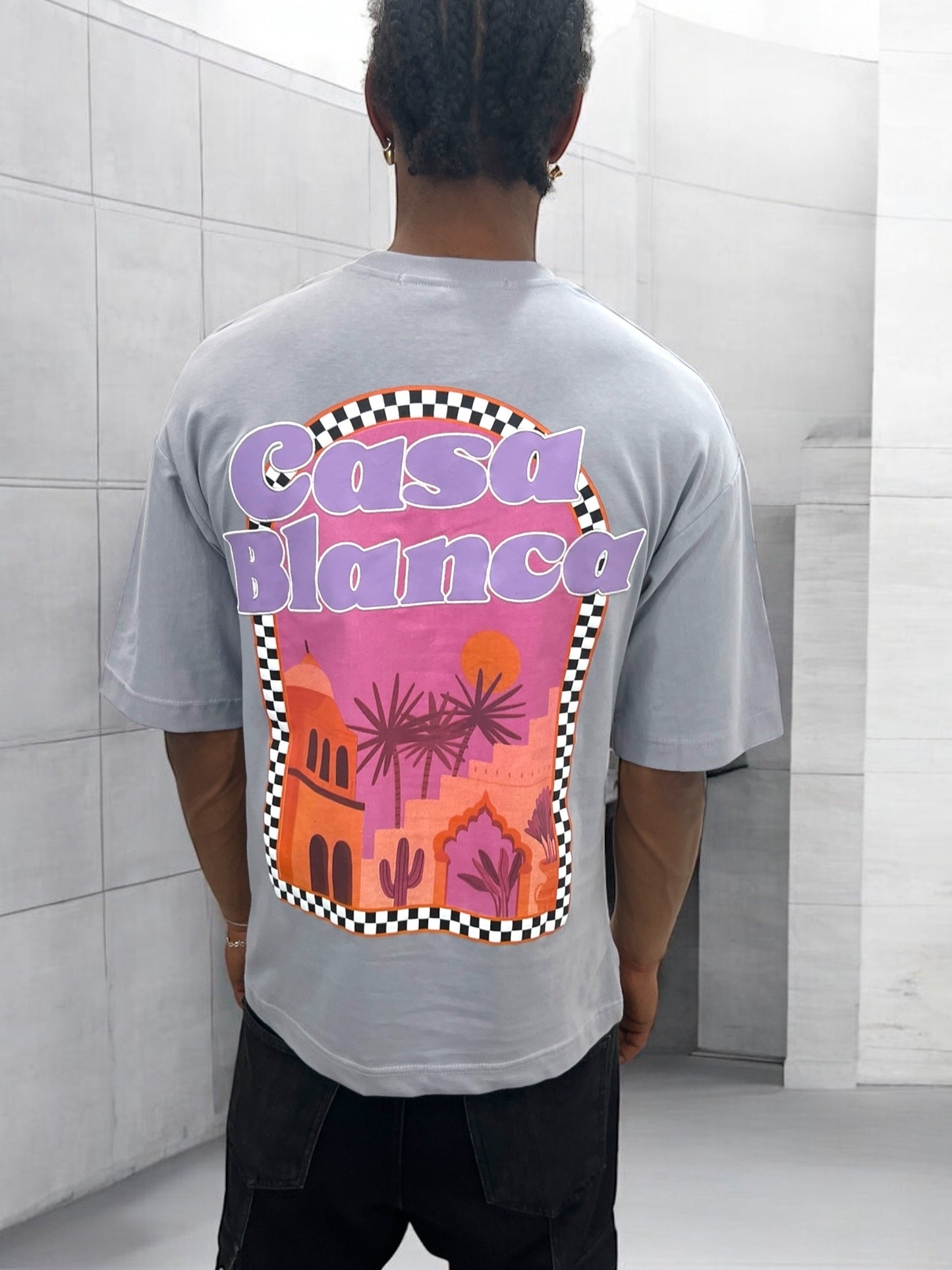 T-shirt CASABLANCA VICES CITY - gris