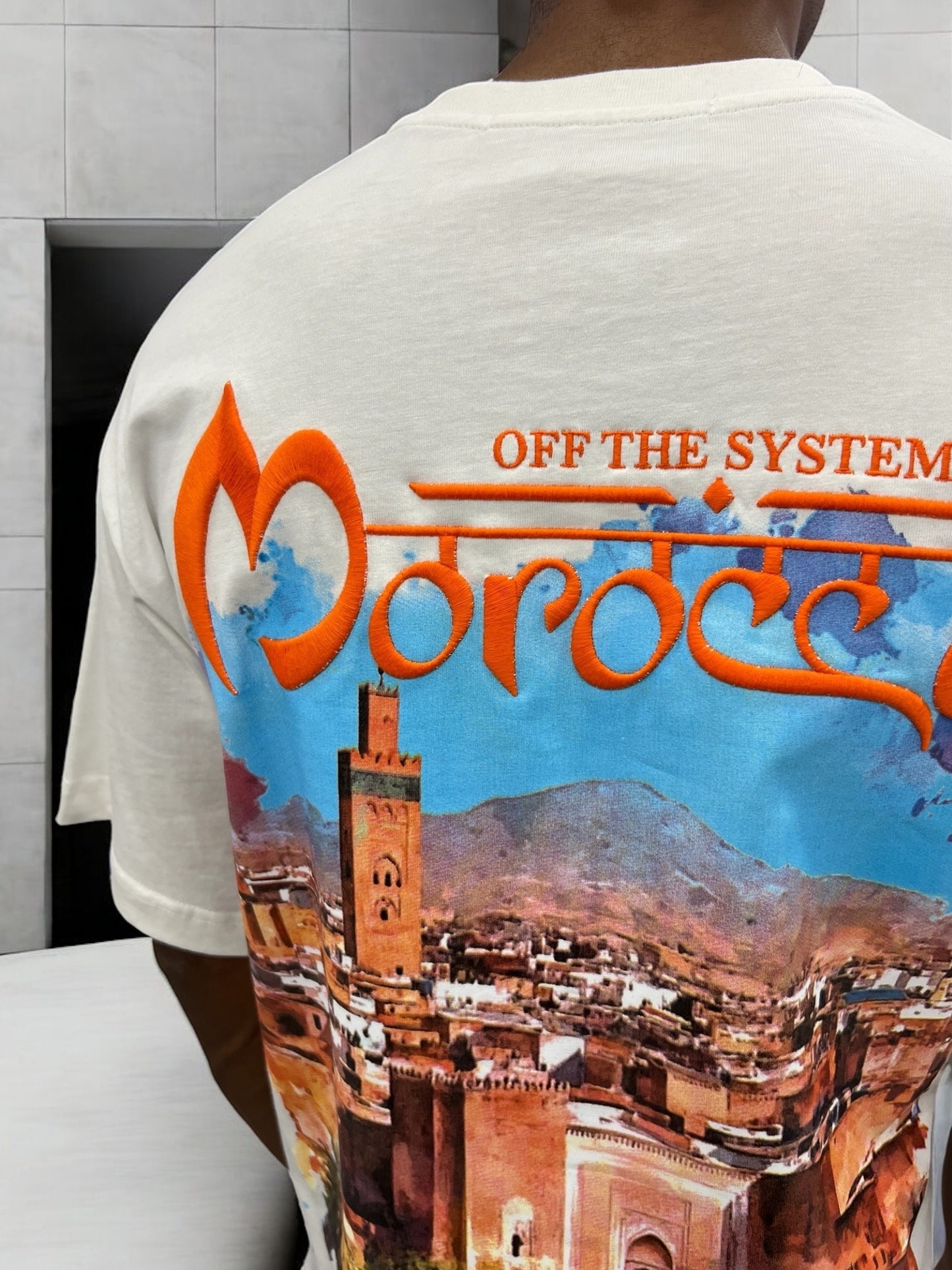 T-shirt MOROCCO VIBES - blanc cassé