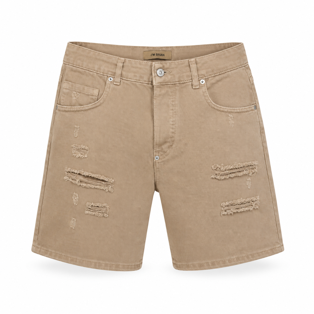 Short Homme Beige Destroy I’M Brian Kevin L1810 – Bermuda Premium Italien