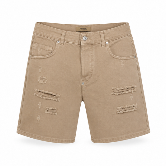 Short Homme Beige Destroy I’M Brian Kevin L1810 – Bermuda Premium Italien