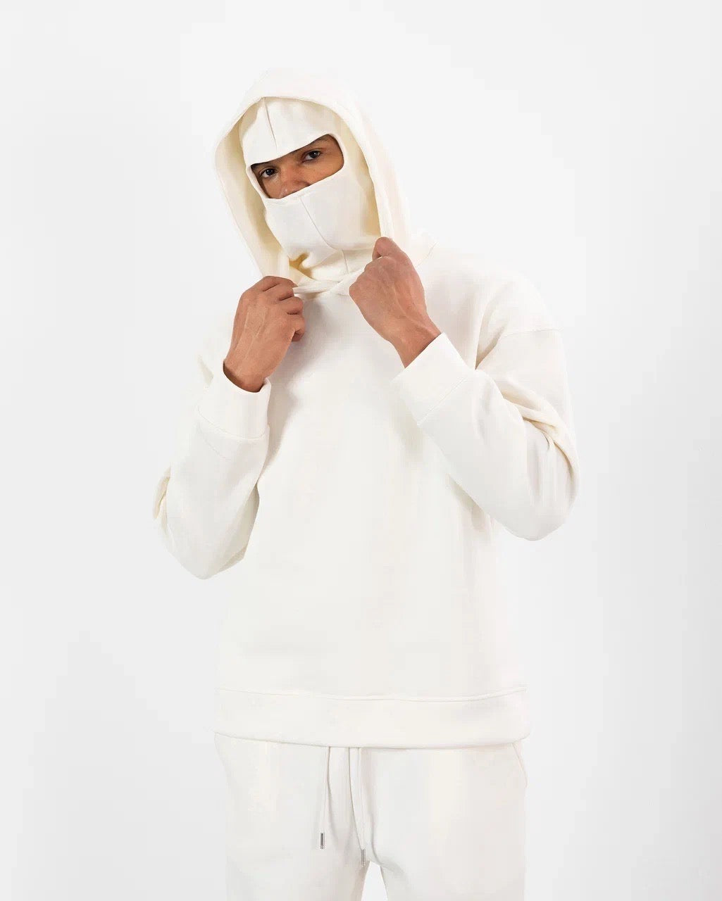 HOODIE CAGOULE SCUBA – Oversize Premium -Blanc