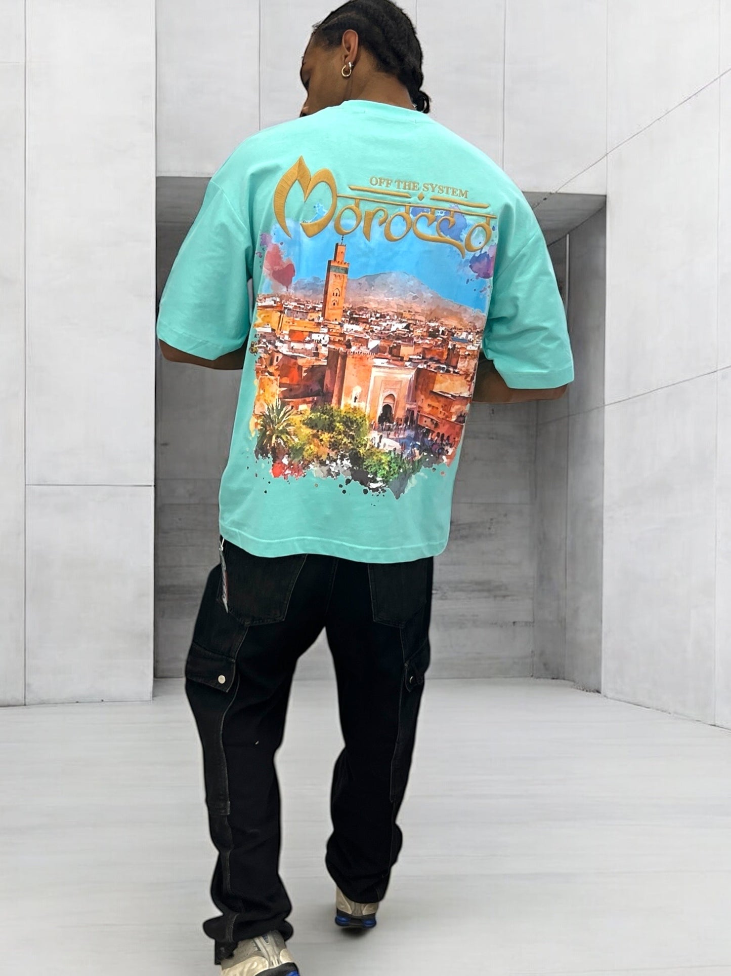T-shirt MOROCCO VIBES - bleu sarcelle clair