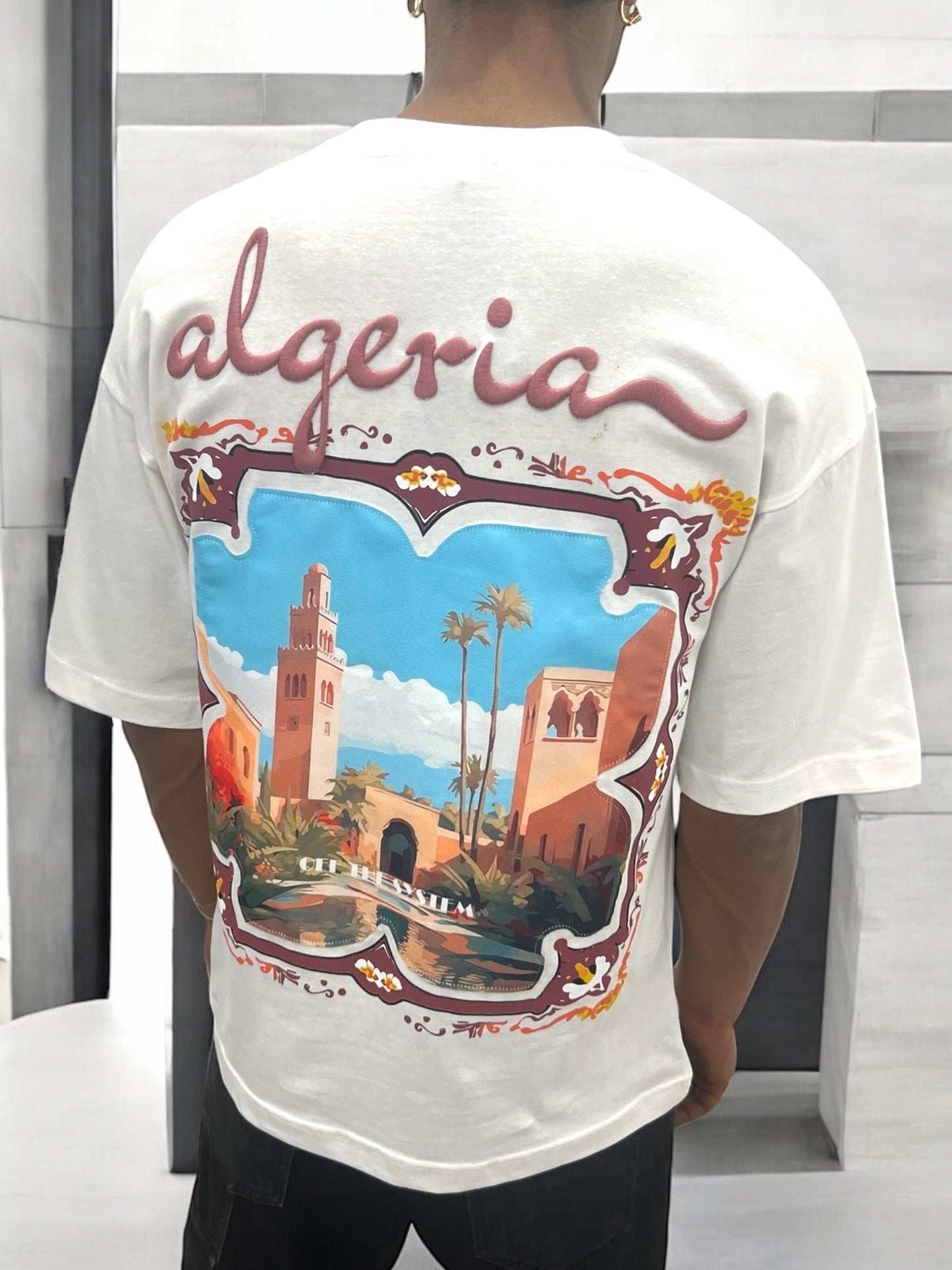 T-shirt ALGERIA - blanc cassé