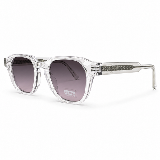Lunettes de soleil CP 026698 – Monture transparente & verres lavande fumé UV400