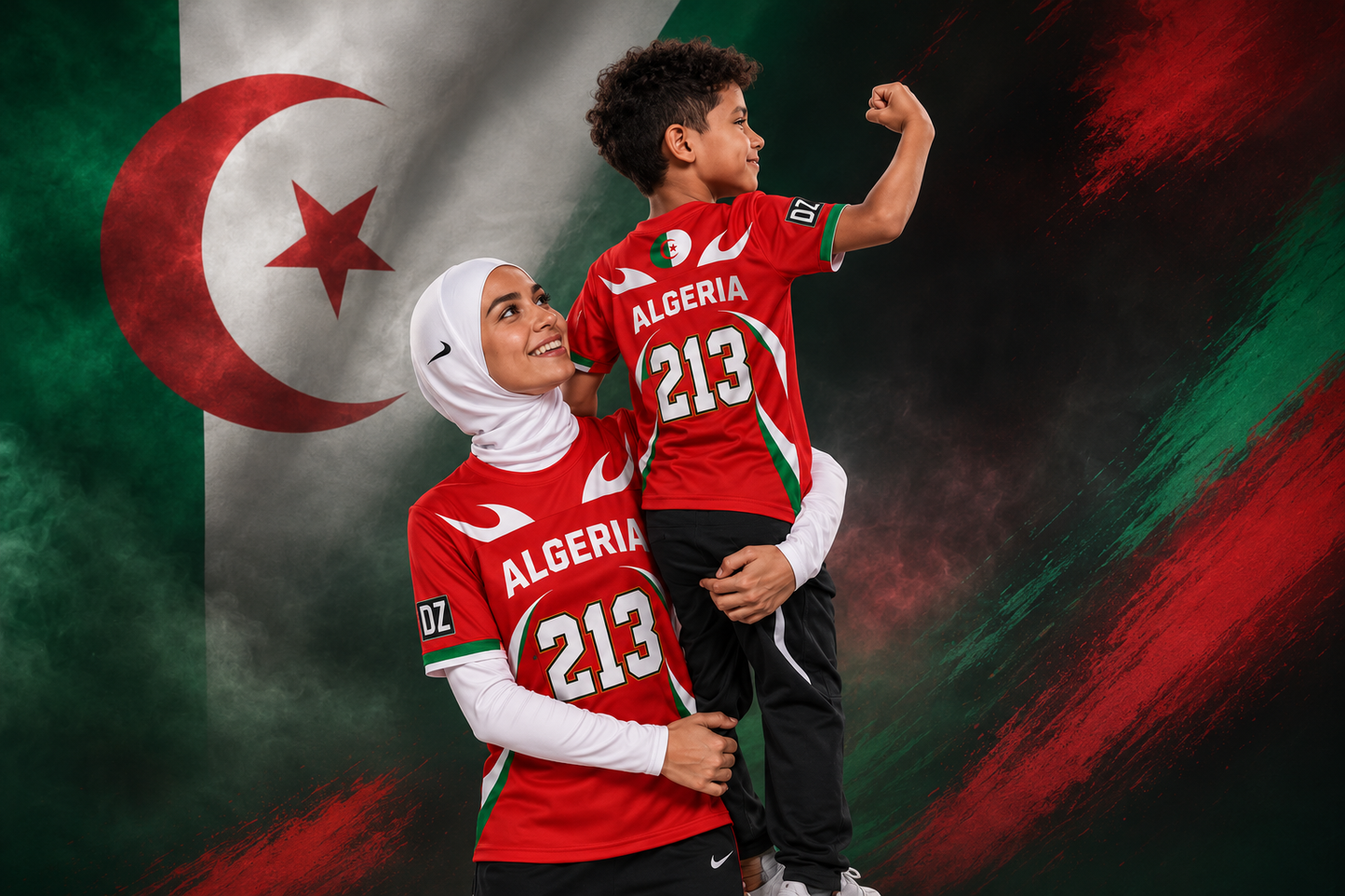 Maillot Unisexe Algeria Athletic 213 – Femme, Enfant & Homme | Connect Studio Paris