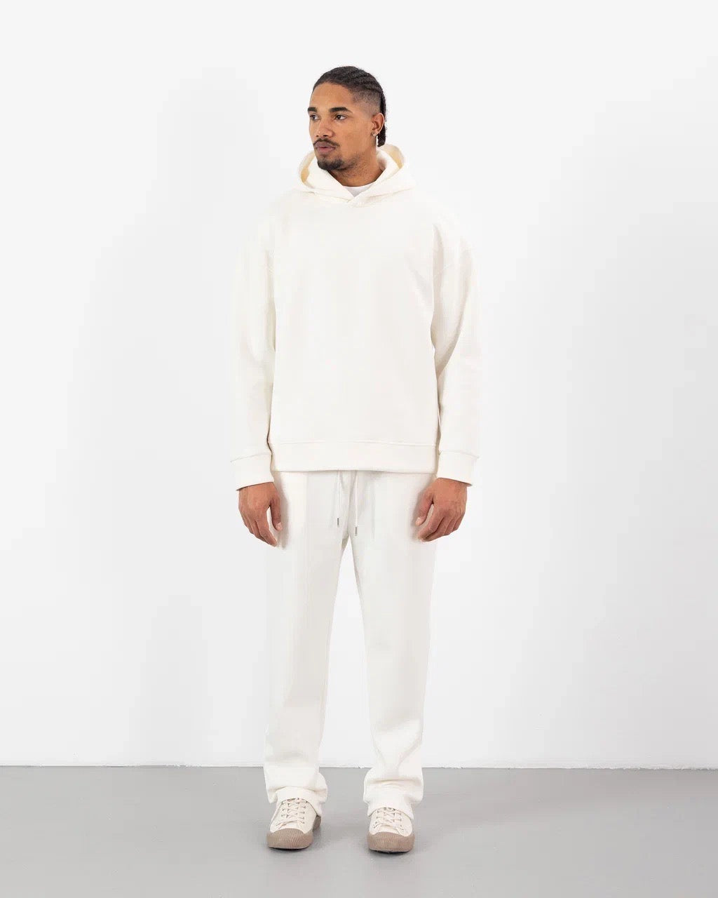 HOODIE CAGOULE SCUBA – Oversize Premium -Blanc