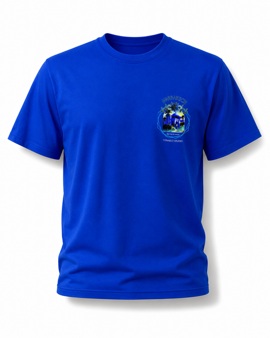 T-Shirt Marrakech Connect Studio Paris Bleu Royal – Rue Yves Saint Laurent