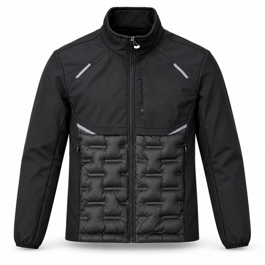 OCTA Veste Hybride Technique Doublée Polaire – Noir