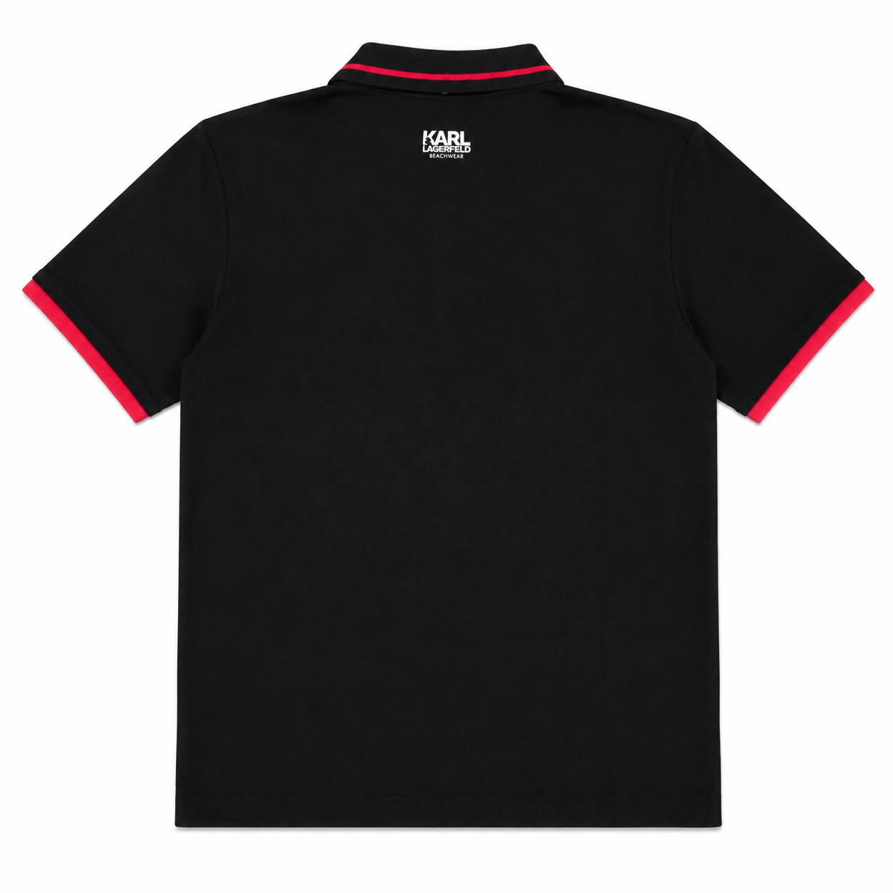 Polo Karl Lagerfeld Beachwear Noir Rouge Homme