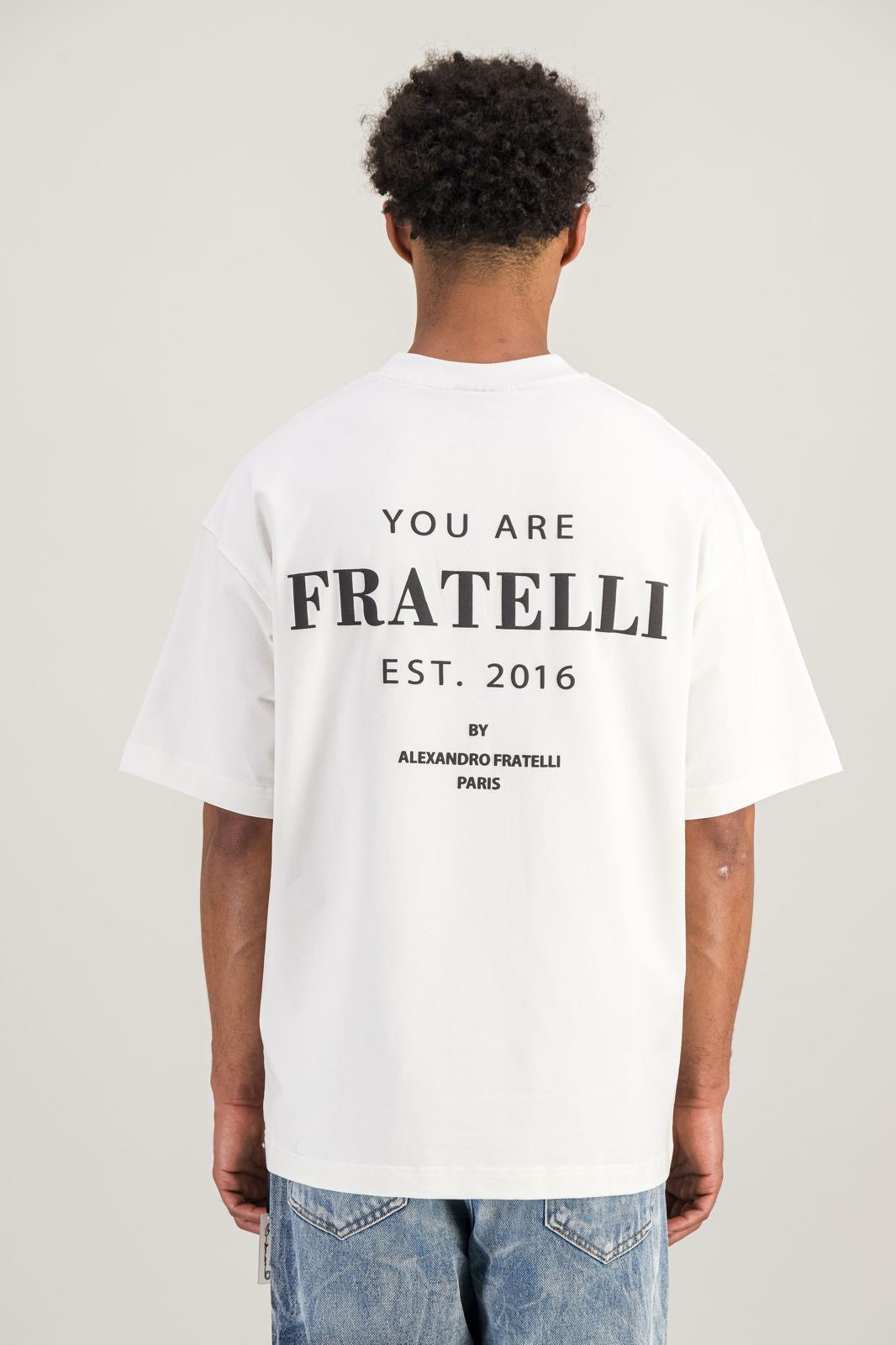 ALEXANDRO FRATELLI - T-SHIRT YOU ARE FRATELLI  BLANC