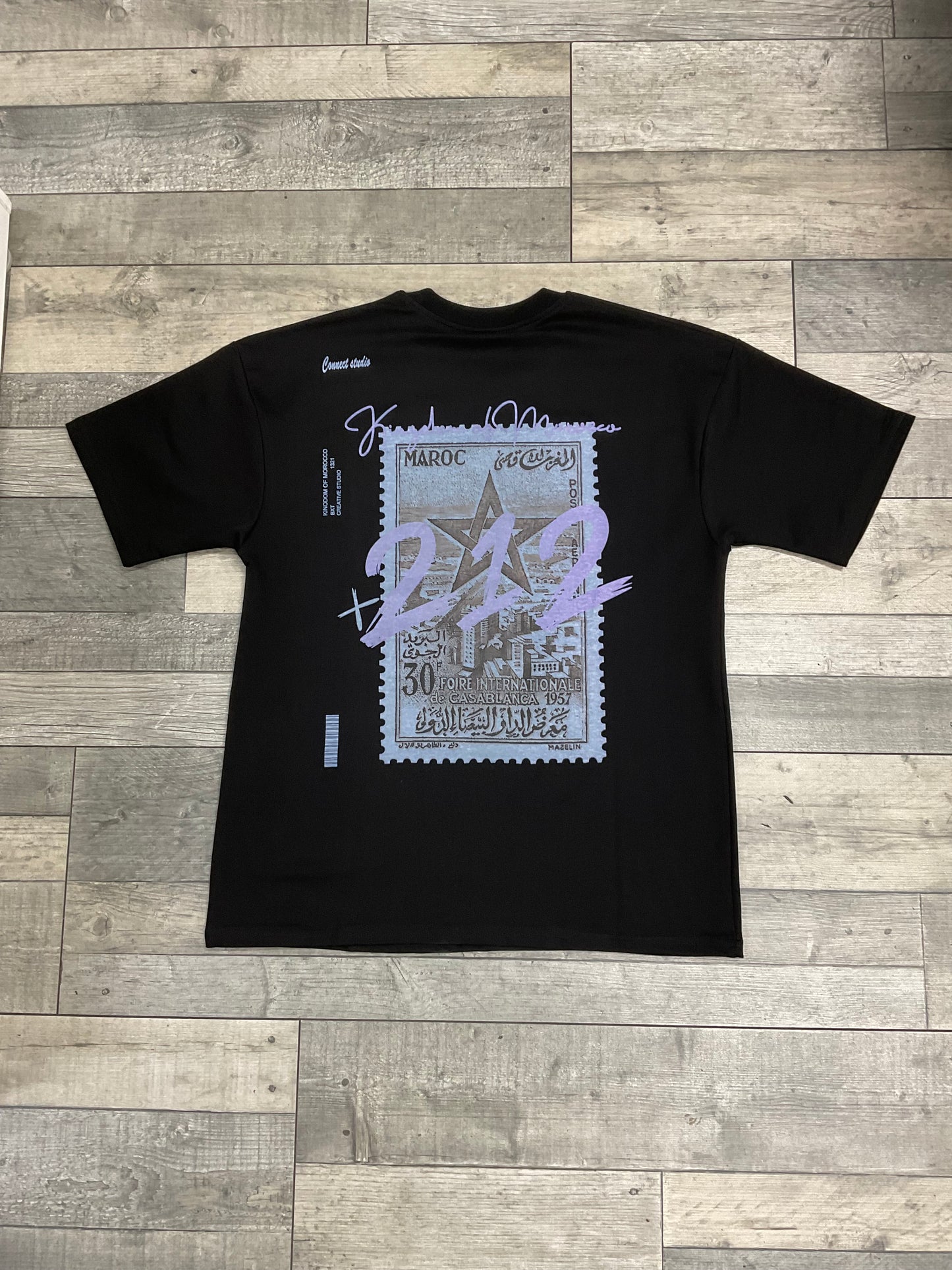 T-SHIRT - KINGDOM OF MORROCO - Timbre +212 - Noir Spécial Production