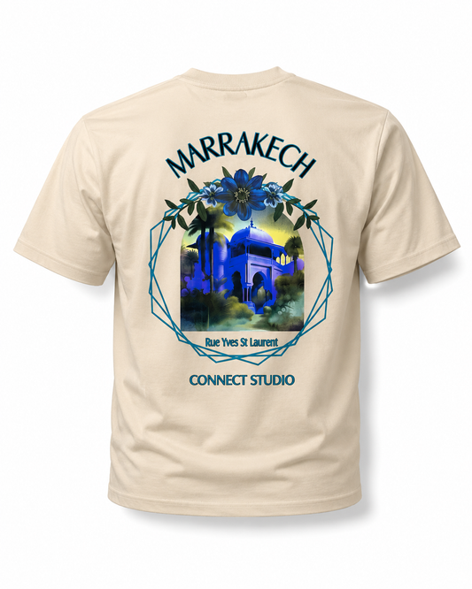 T-Shirt Marrakech Connect Studio Paris Beige Sable – Rue Yves Saint Laurent