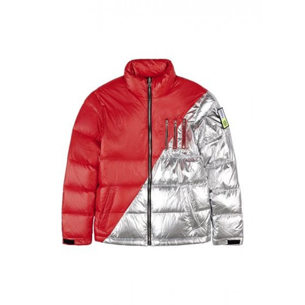 THE NEW DESIGNERS - Doudoune Sans Capuche - BOMBERS MIDDLE SILVER/RED