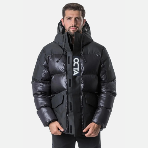 OCTA Queyras Noir – Doudoune unisexe technique fabriquée par Helvetica Mountain Pioneers