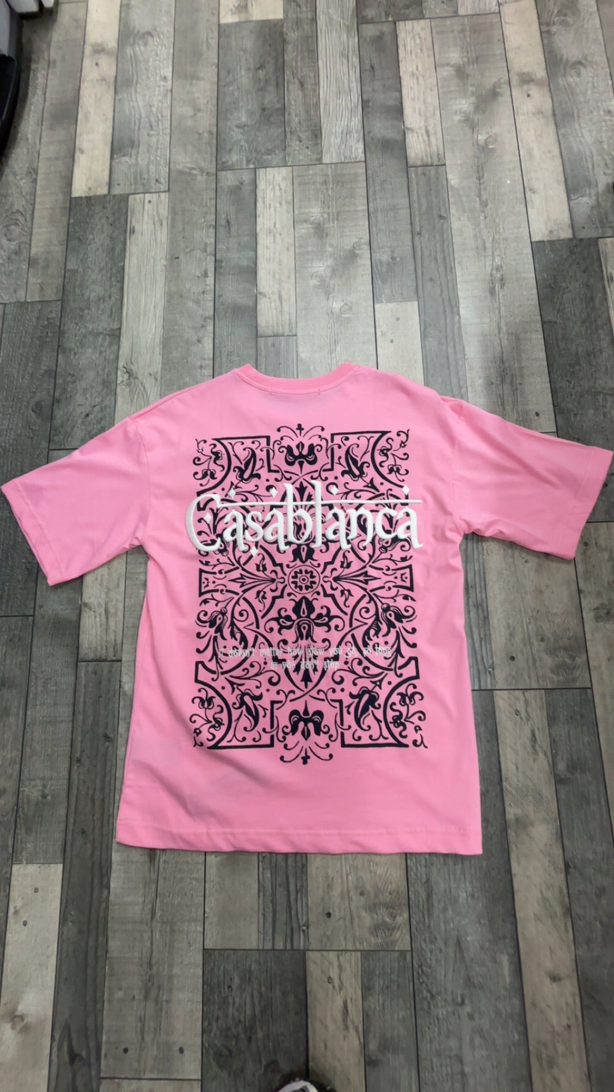 T-shirt ‘’CASABLANCA’’ brodé - rose