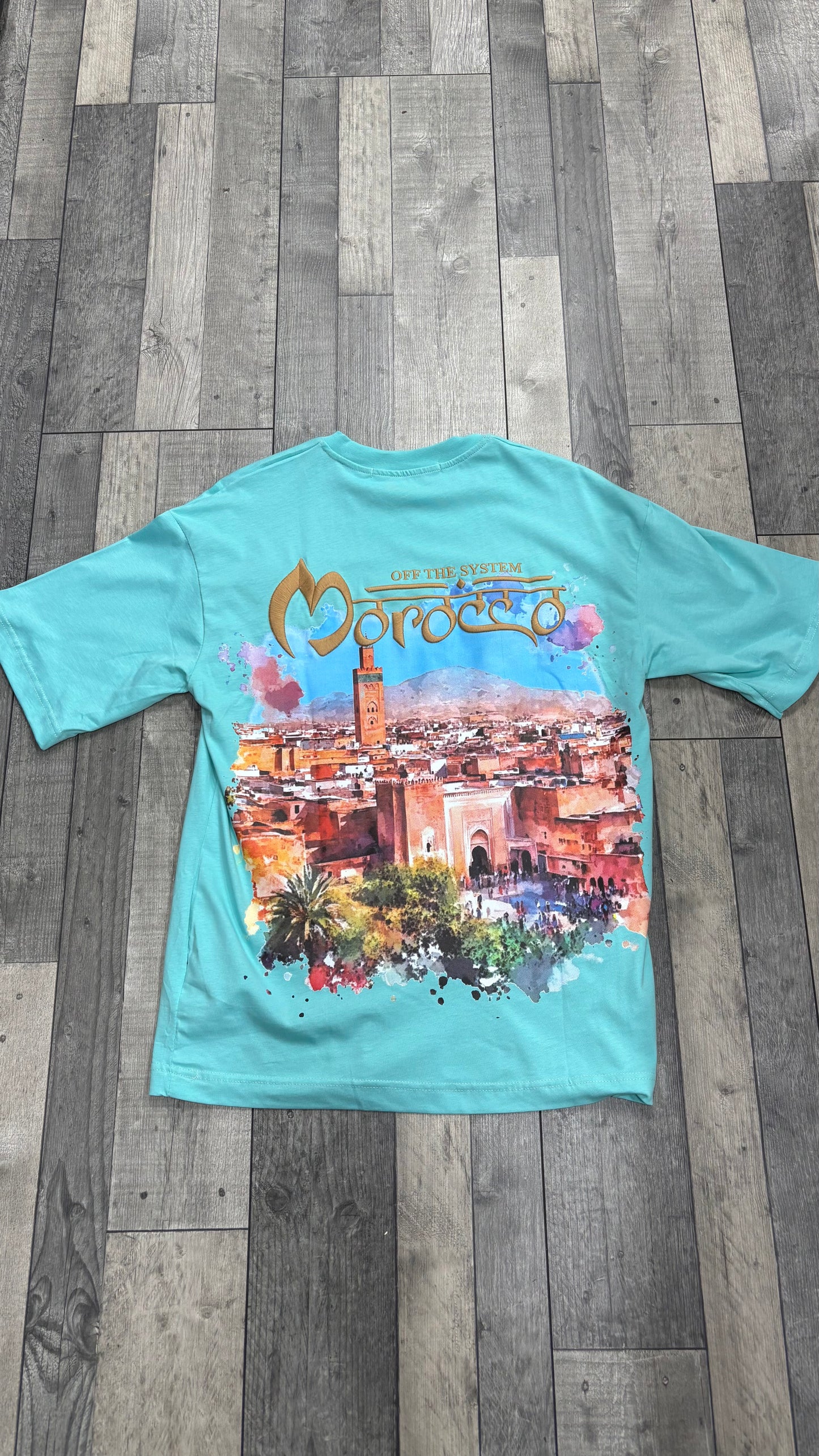 T-shirt MOROCCO VIBES - bleu sarcelle clair