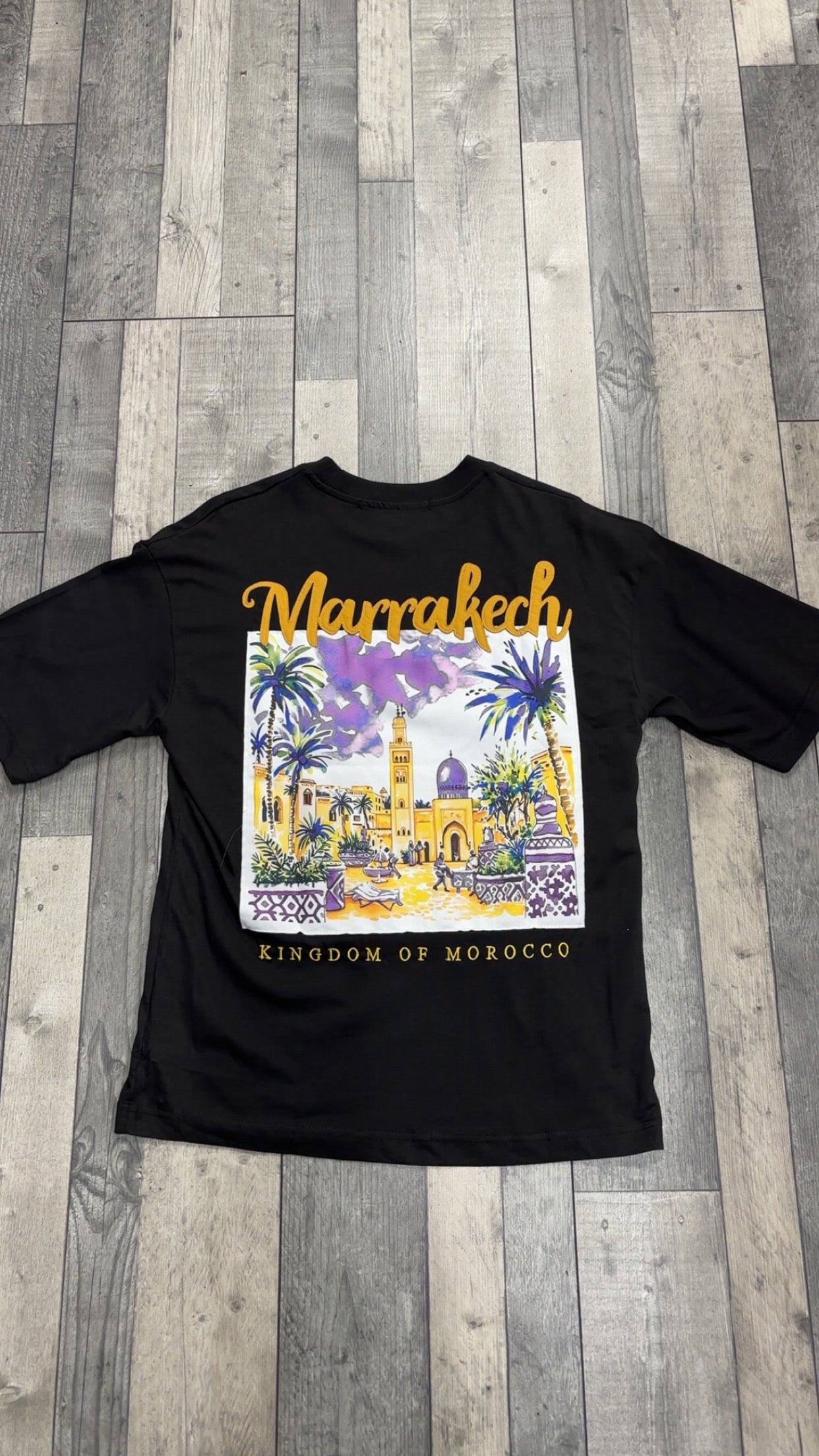 T-shirt MARRAKESH KINGDOM OF MOROCCO - noir