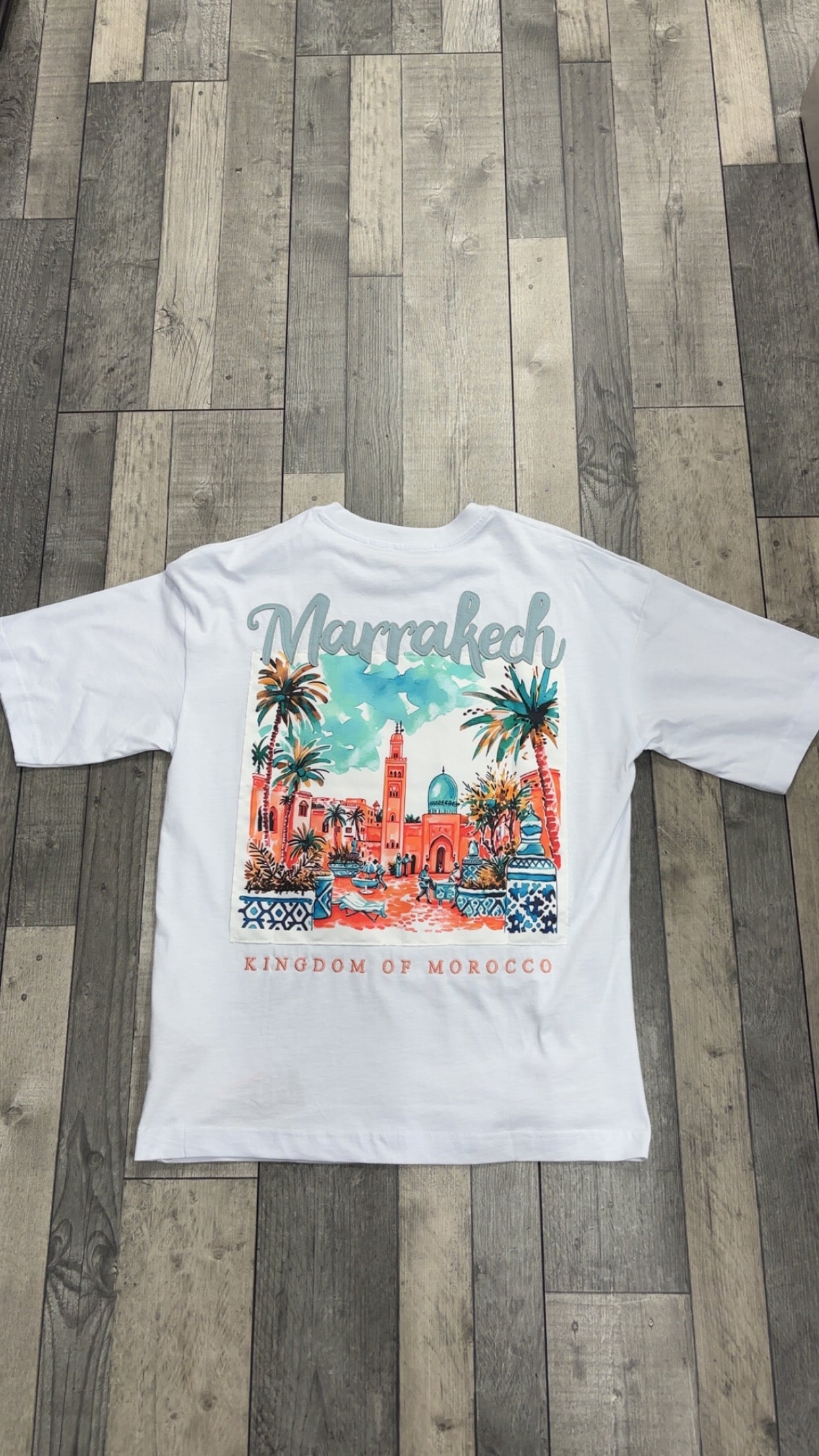 T-shirt MARRAKESH KINGDOM OF MOROCCO  - blanc