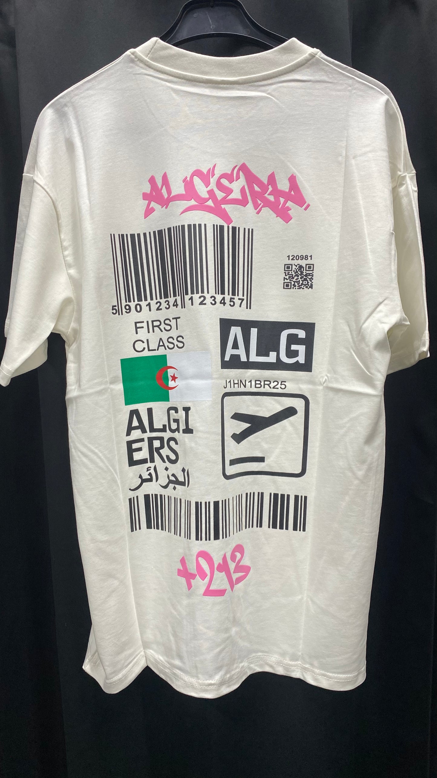 T-shirt Algeria – Boarding Pass Édition ( Blanc)