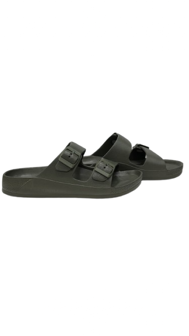 Claquettes Vert Kaki à Boucles – Style B*rk. | ULTRA CONFORT & Légèreté Été