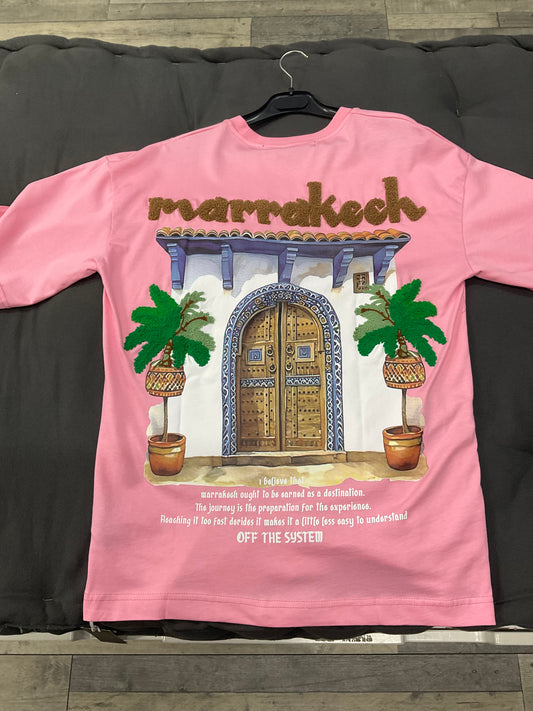 T-shirt Marrakech I believe that - rose