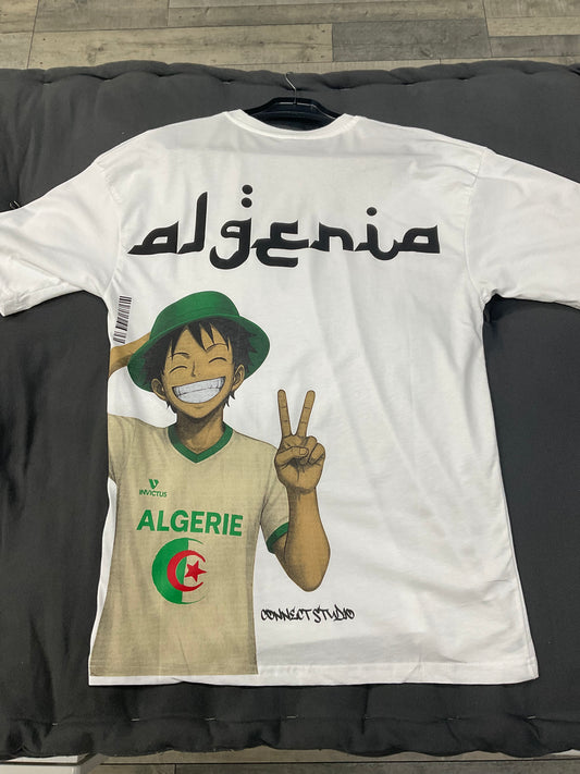 T-shirt Algeria luffy - blanc