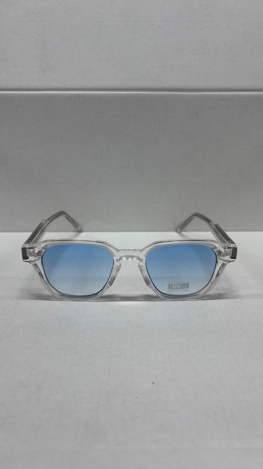Lunettes 100% UV PROTECTION - bleu clair argent
