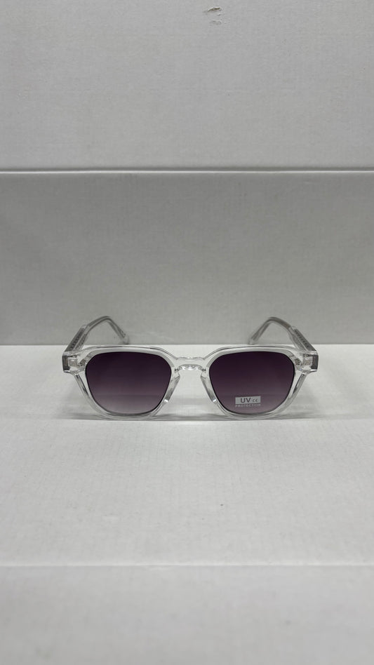 Lunettes 100% UV PROTECTION - violet foncée argent
