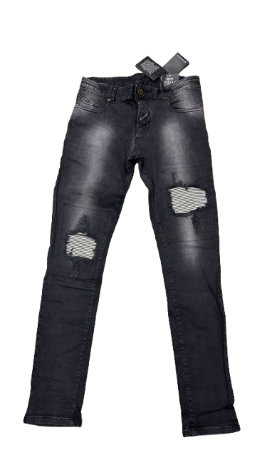 BORAGIO - PANTALON NOIR DÉGRADÉ GRIS