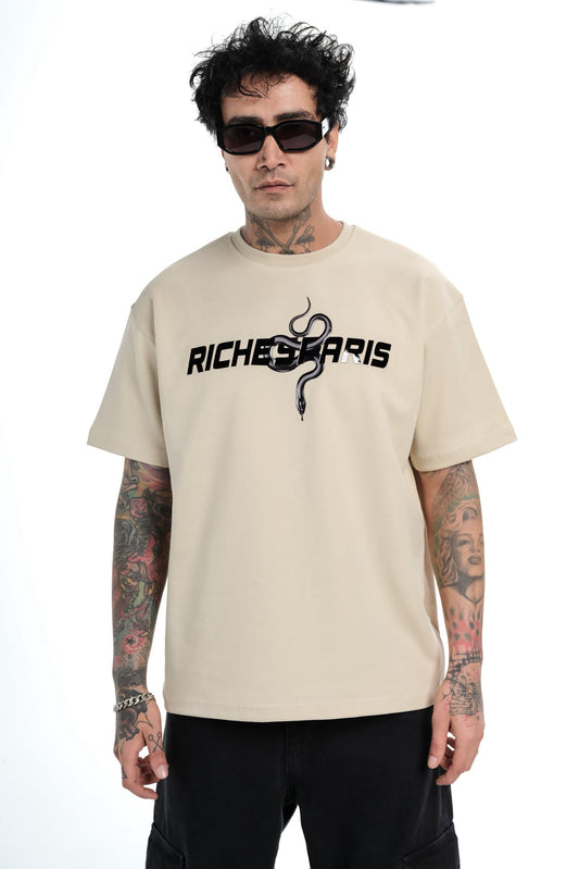 T-shirt Riches Paris Beige Réf: RCH-881 (Serpent)
