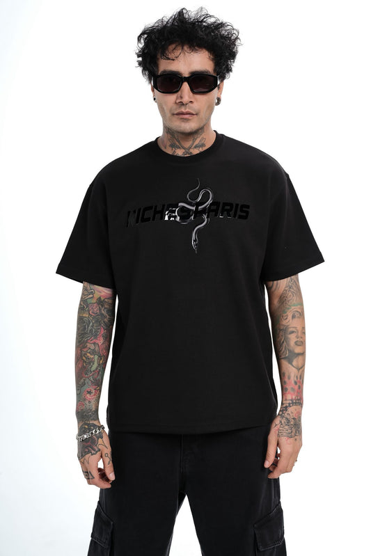 T-shirt Riches Paris Noir Réf: RCH-881 (Serpent)