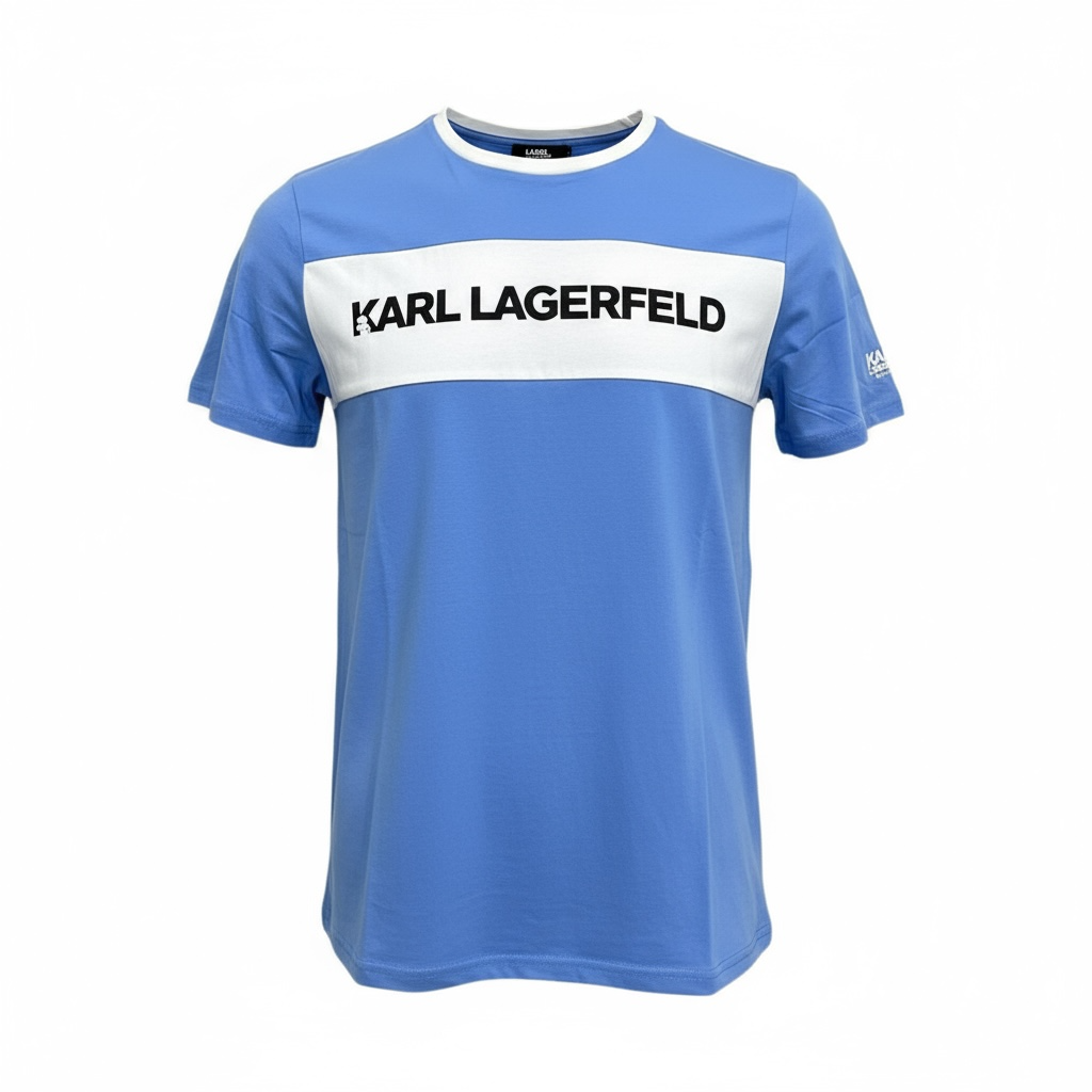 T SHIRT KARL LAGERFELD - Bleu Blanc