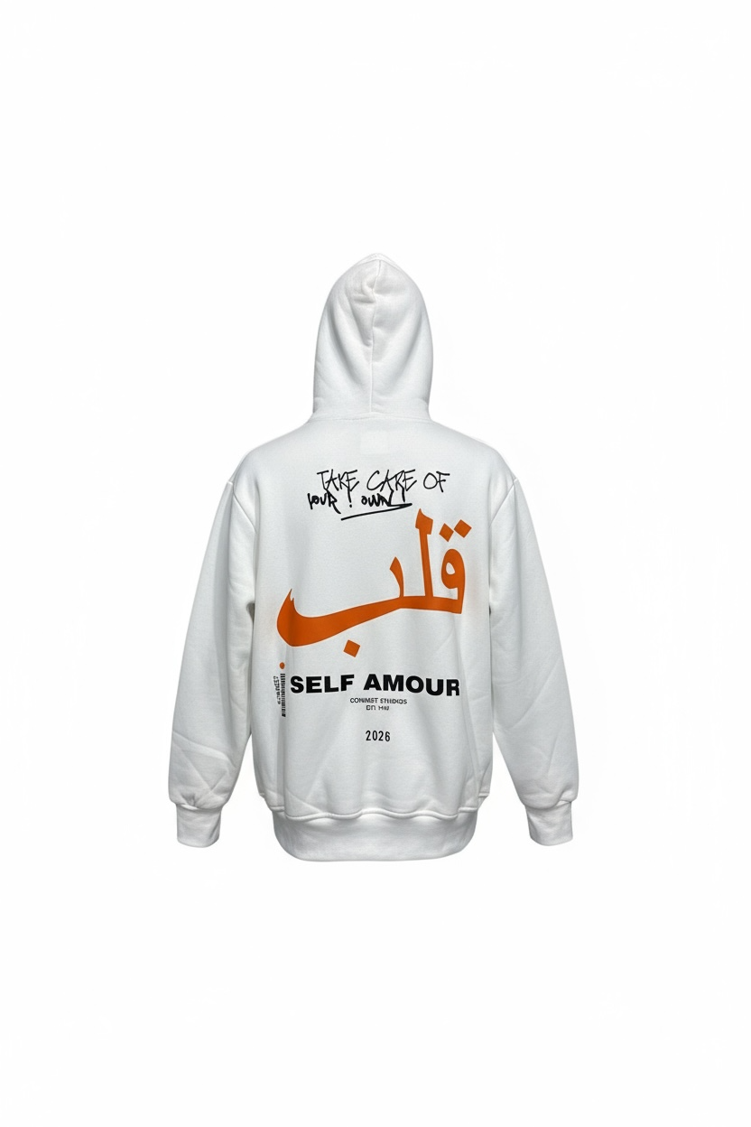 Ensemble Jogging “Self Amour” — Hoodie & Jogger (Noir / Écru )