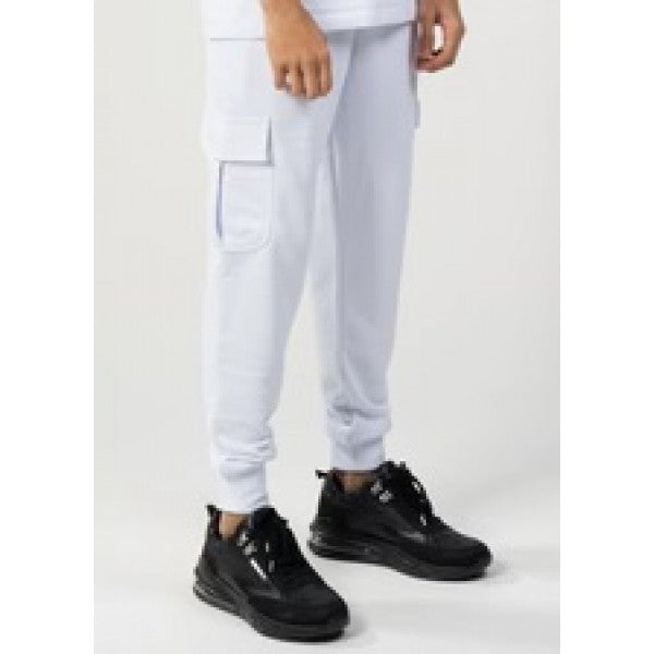 Bas De Jogging Cargo - Helvetica Aksel - White
