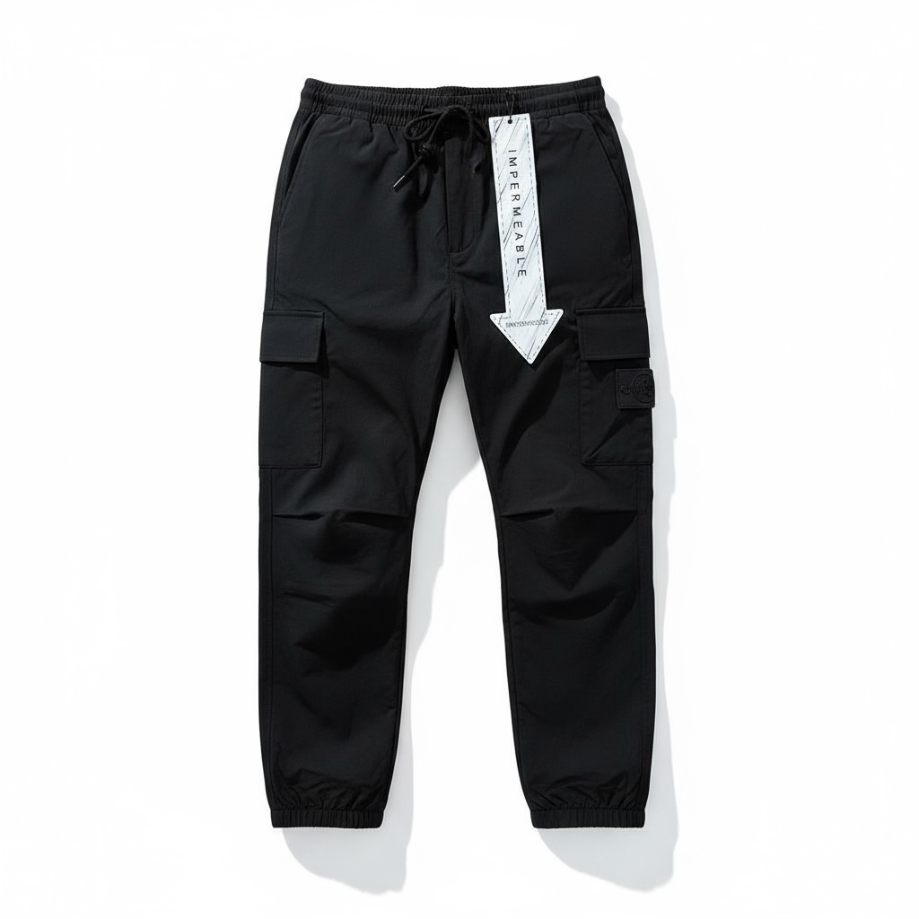 FUSIONAL – Pantalon cargo imperméable LL06 (Noir) | Hyper chaud & coupe-vent | Idéal livreurs & mobilité urbaine
