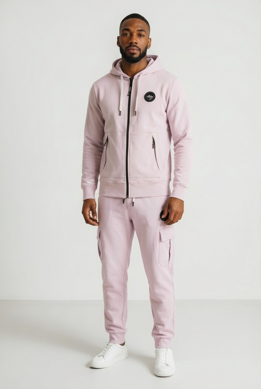 Veste à Capuche Zippé - Helvetica Keneth - Rose