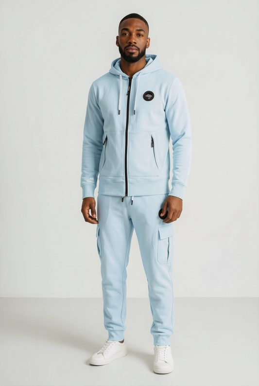 Veste à Capuche Zippé - Helvetica Keneth - Lagoon/Bleu Clair
