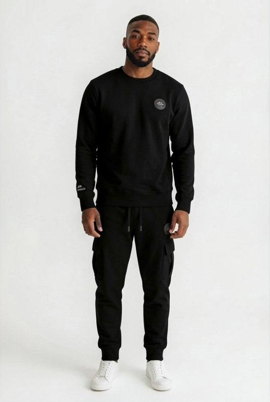 Sweat-shirt Helvetica Alban - Noir