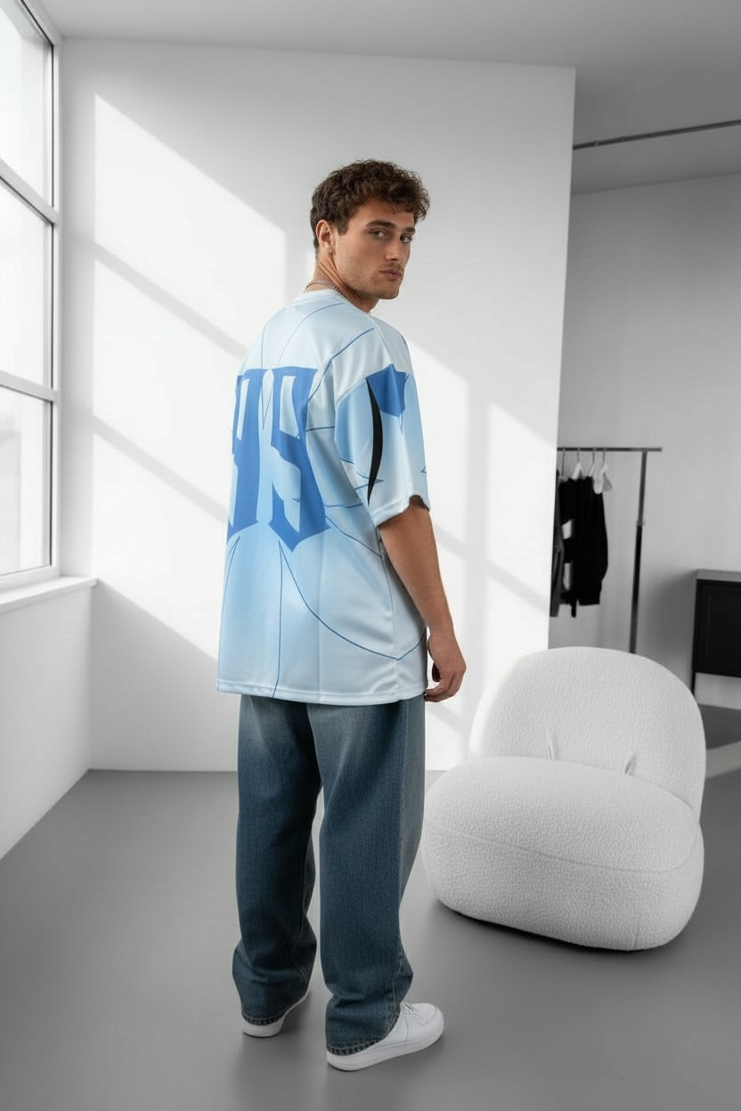 T-shirt Oversize Épais 350 GSM Connect Studio Paris – 006 Neo (Bleu, Noir, Gris)
