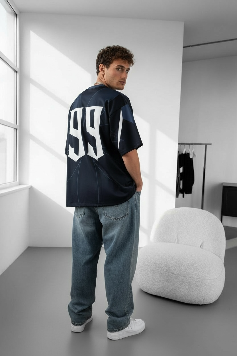 T-shirt Oversize Épais 350 GSM Connect Studio Paris – 006 Neo (Bleu, Noir, Gris)