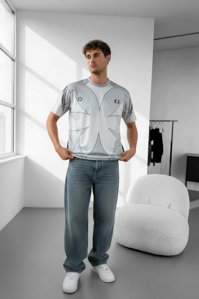 T-shirt Oversize Épais 350 GSM Connect Studio Paris – 006 Neo (Bleu, Noir, Gris)