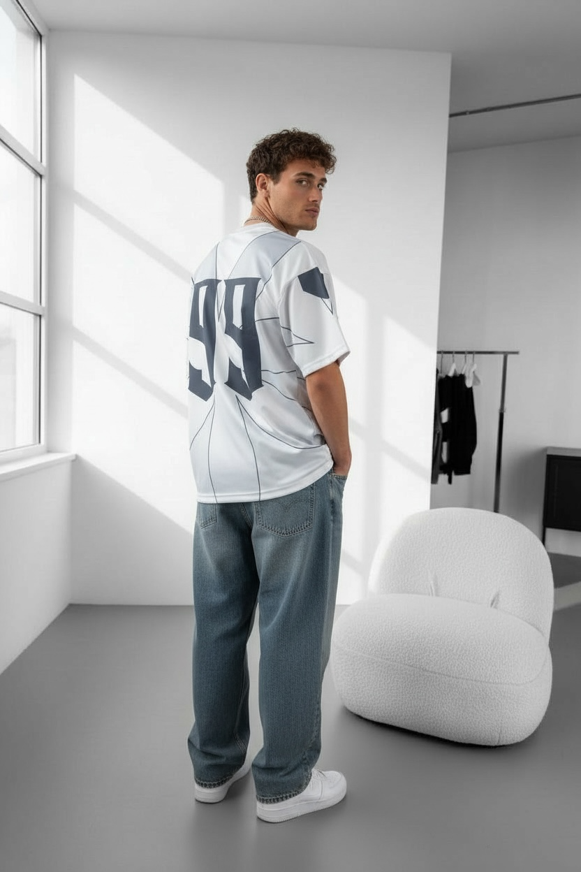 T-shirt Oversize Épais 350 GSM Connect Studio Paris – 006 Neo (Bleu, Noir, Gris)