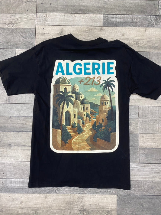 T-SHIRT ALGERIE +213 - Palmier Noir