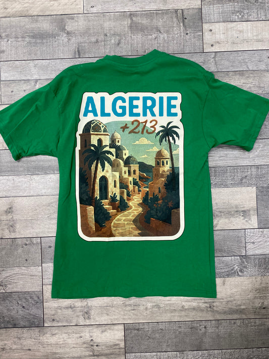 T-SHIRT ALGERIE +213 - Palmier Vert