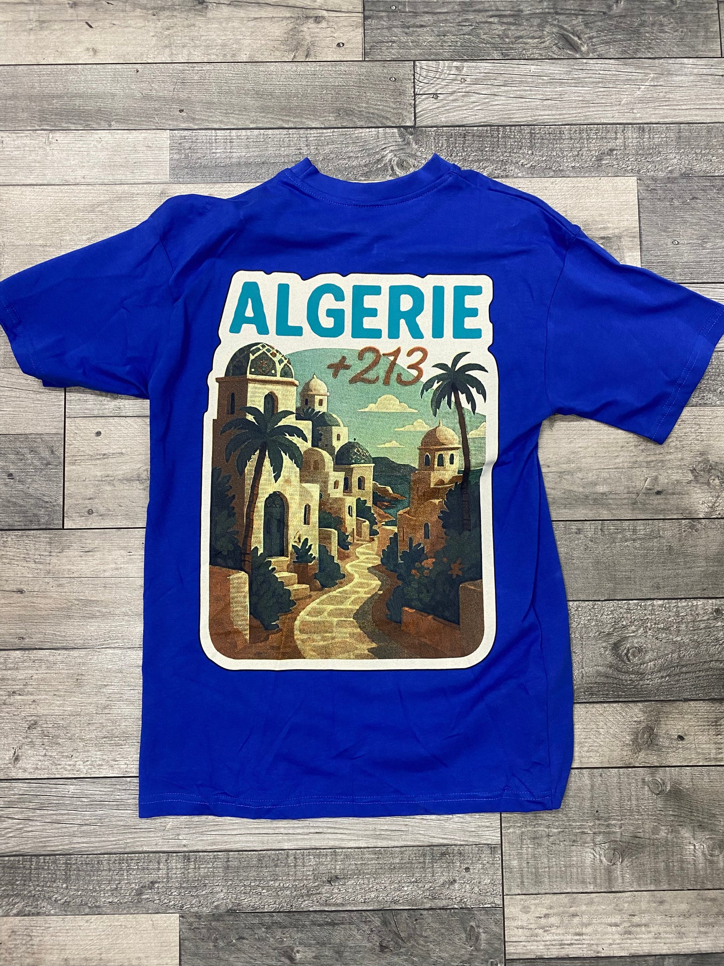 T-SHIRT ALGERIE +213 - Palmier Bleu