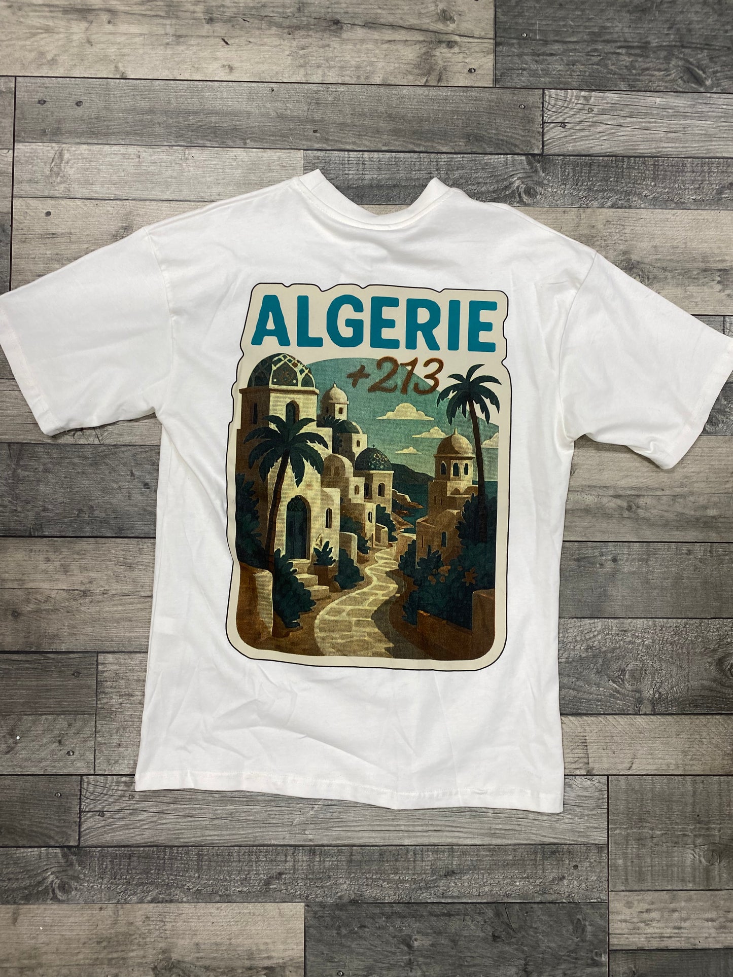 T-SHIRT ALGERIE +213 - Blanc