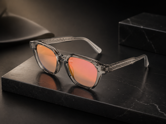 Lunettes de Soleil - 100% UV PROTECTION Teinte Orange Bleu