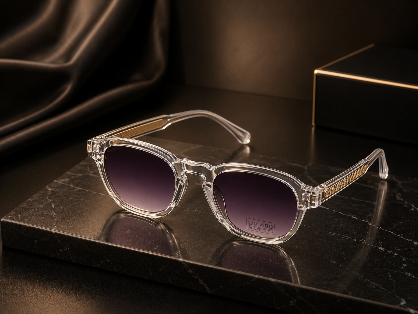 Lunettes de Soleil - 100% UV PROTECTION Teinte dégradé rose