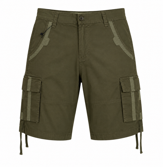Short Cargo Eleven Paris Kaki Olive – Poches Multiples Streetwear